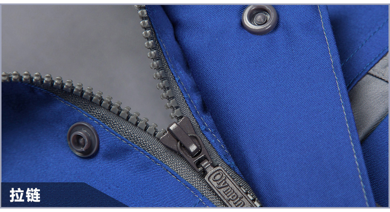 撞色工作服拉鏈細節(jié)展示